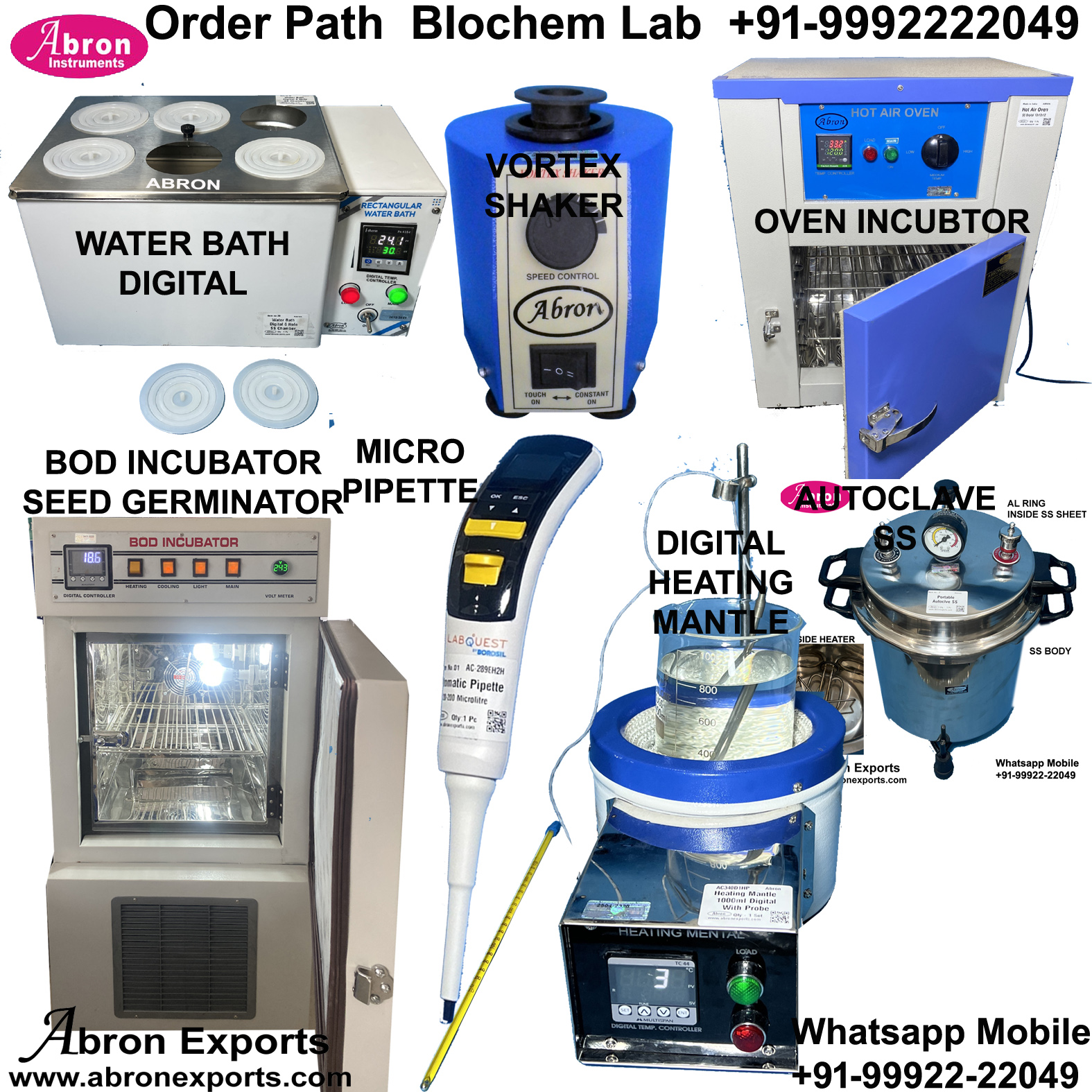 Digital Heating Inst Water Bath Oven Shaker BOD Micro Pipette Autoclave Heating Mentle Abron AC-350K 